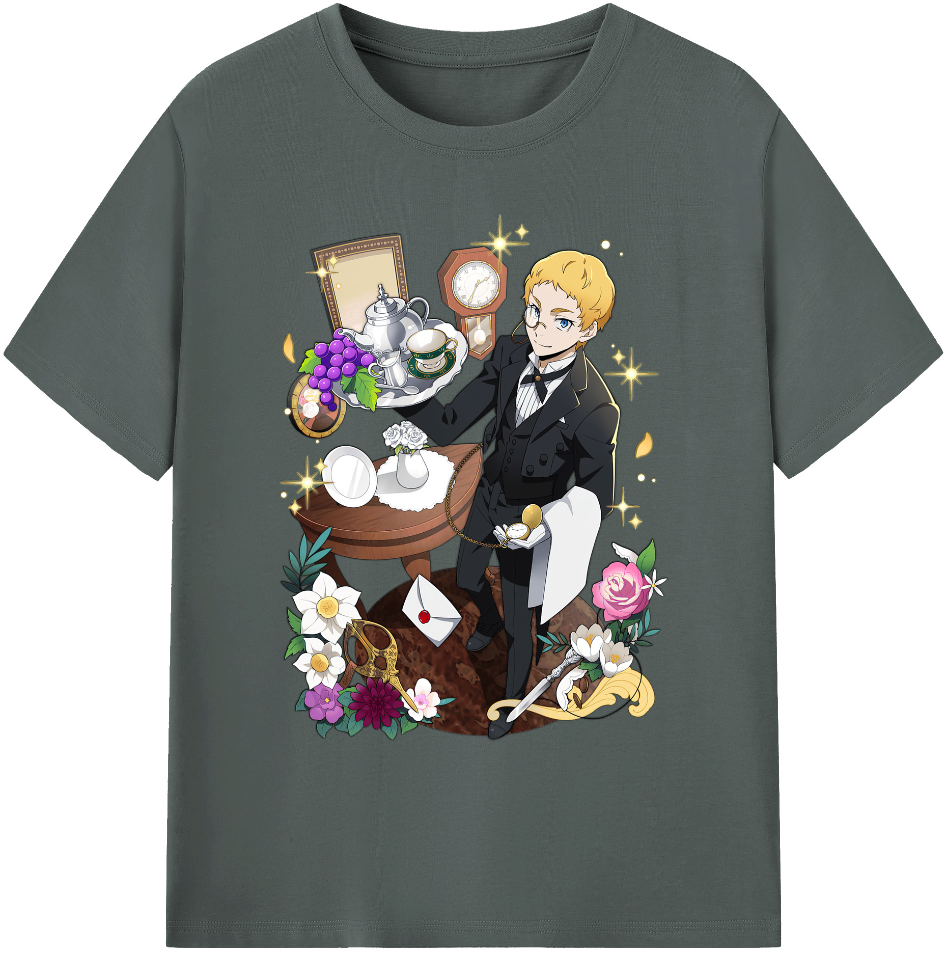 （画像用） 文豪ストレイドッグス Bungo Stray Dogs 綿100％ メンズ半袖Tシャツ｜肌触りやわらか＆通気性